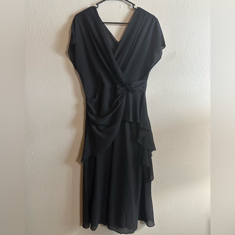 NWT. S Deer Black Wrap Style Dress. Size L